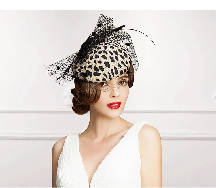 Leopard Derby Hat