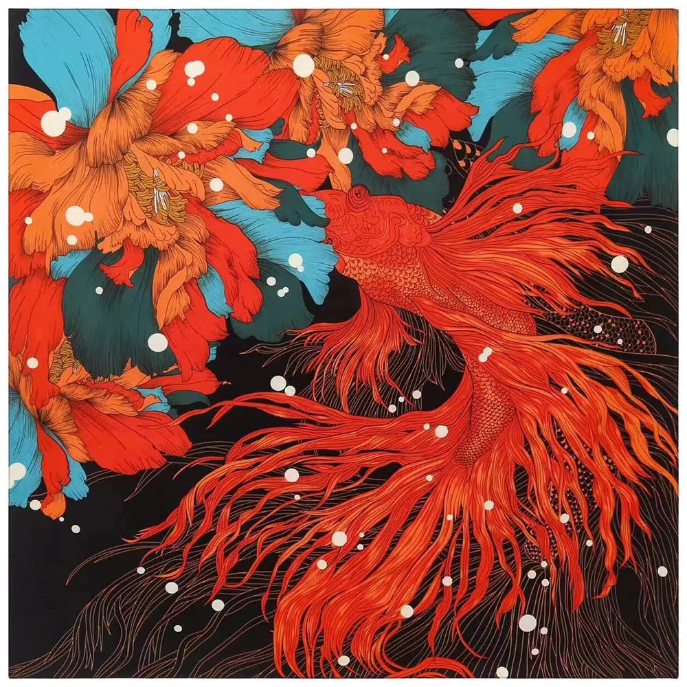 Goldfish Flower Scarf