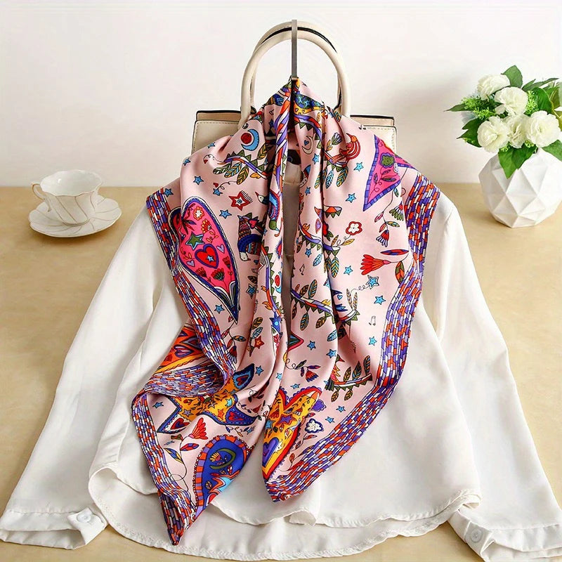 90*90cm Square Scarf Twill Cotton Feeling