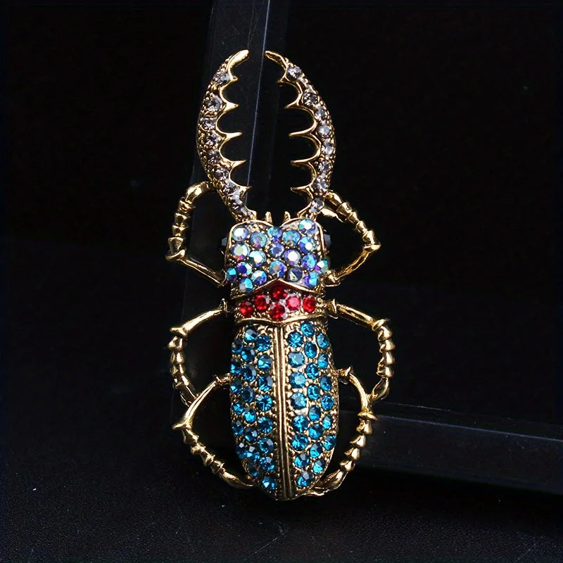 Retro Scarab Beetle Brooch