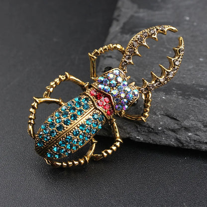 Retro Scarab Beetle Brooch