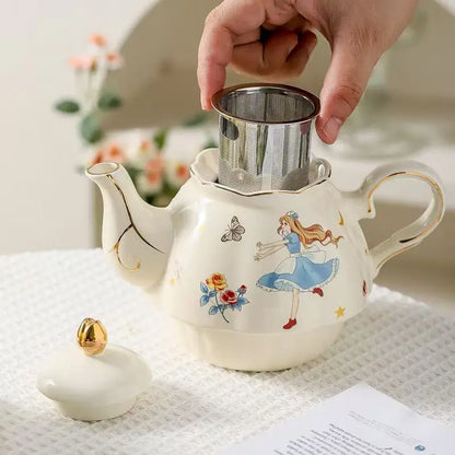 Alice Theme Ceramic Tea Pot Set