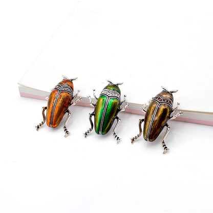 The Emerald Sultan Beetle Brooch