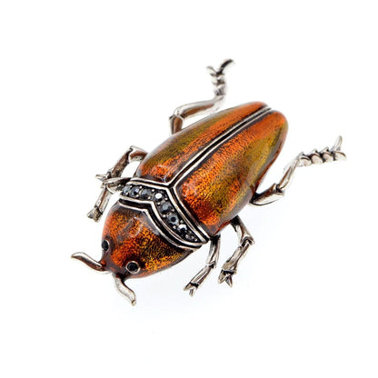 The Emerald Sultan Beetle Brooch