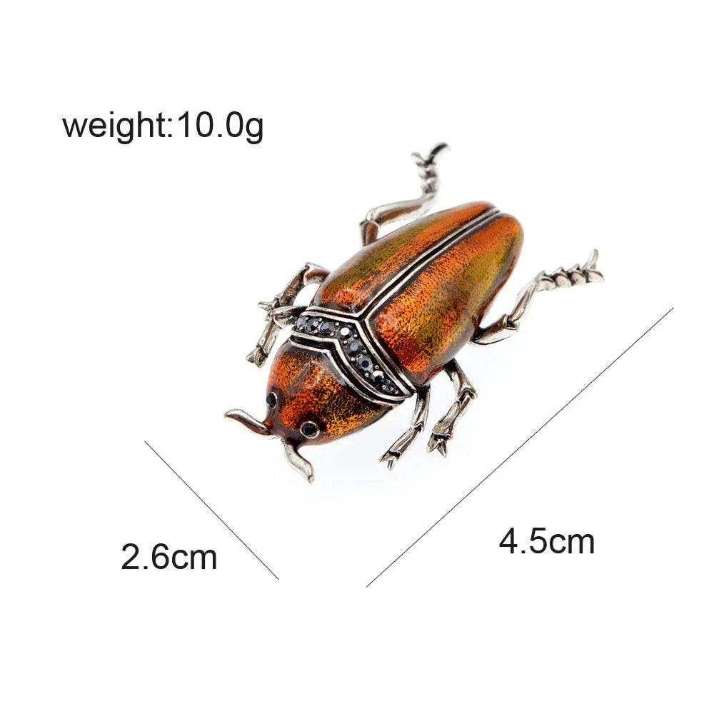 The Emerald Sultan Beetle Brooch