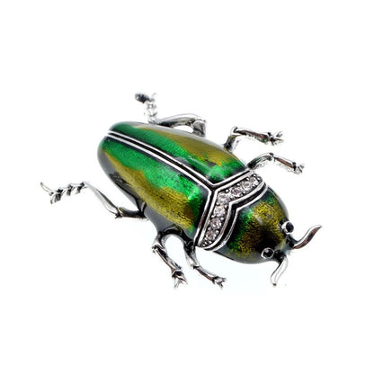 The Emerald Sultan Beetle Brooch