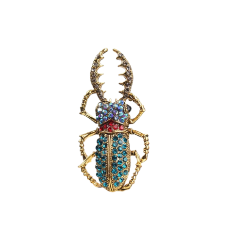 Retro Scarab Beetle Brooch